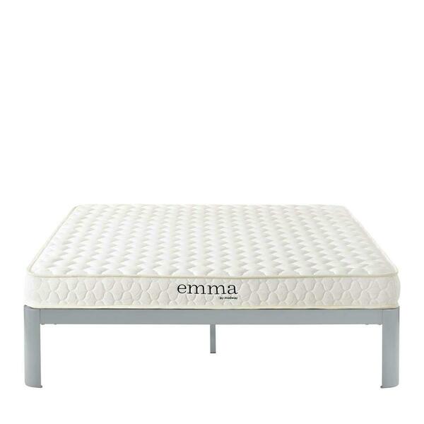 Modway Furniture 6 in. Emma Queen Size Mattress, White MOD-5735-WHI